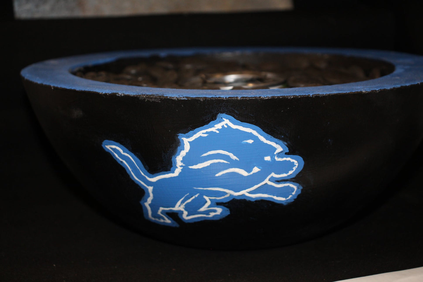Concrete Flame Detroit Blue Roaring Bowl by Concrete Flame MI